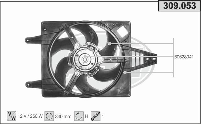 AHE 309.053 Вентилятор, система охолодження двигуна 309053: Купити в Україні - Добра ціна на EXIST.UA!