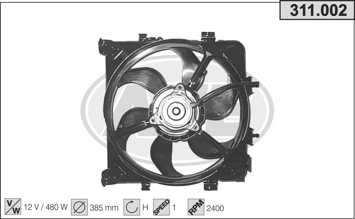 AHE 311.002 Вентилятор, система охолодження двигуна 311002: Купити в Україні - Добра ціна на EXIST.UA!