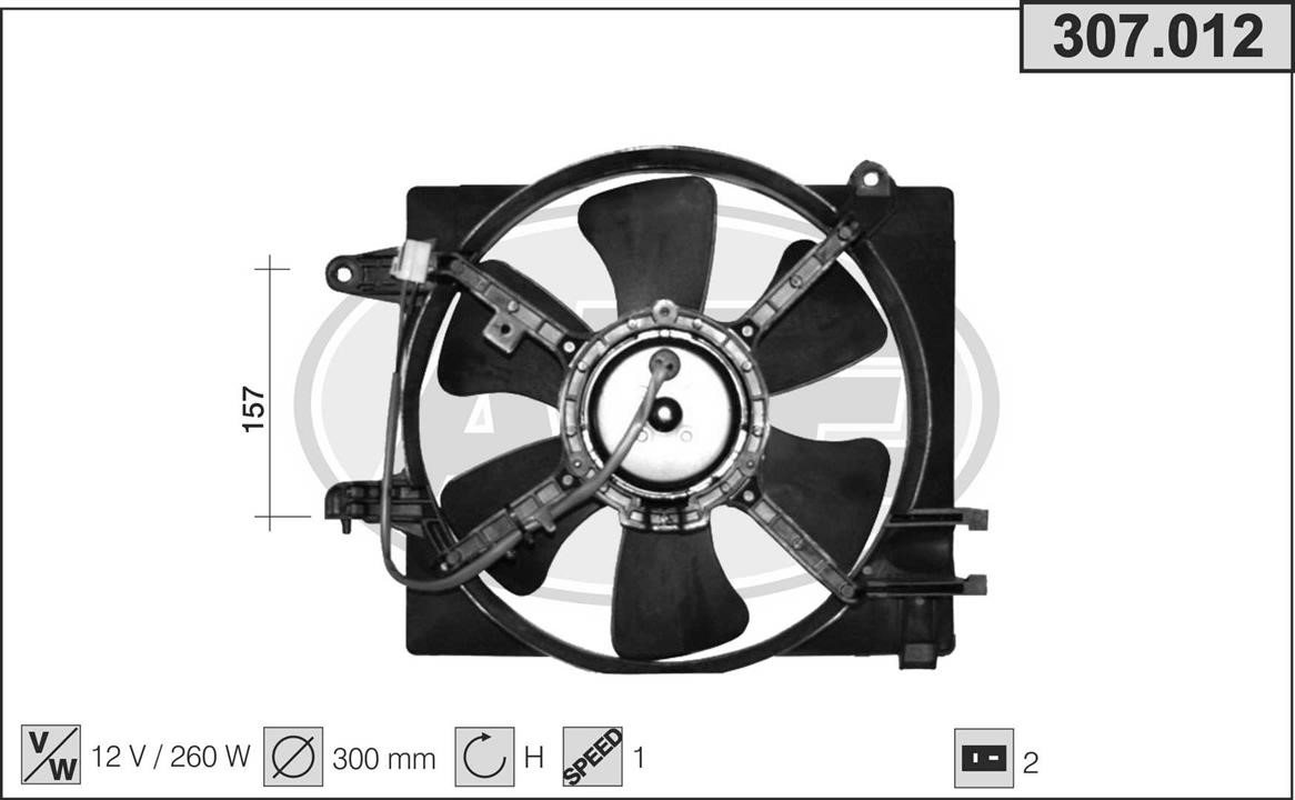 AHE 307.012 Вентилятор, система охолодження двигуна 307012: Купити в Україні - Добра ціна на EXIST.UA!