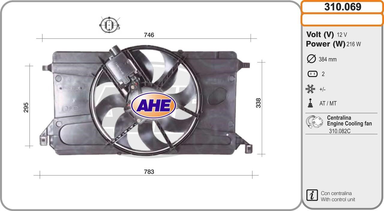 AHE 310.069 Вентилятор, система охолодження двигуна 310069: Купити в Україні - Добра ціна на EXIST.UA!