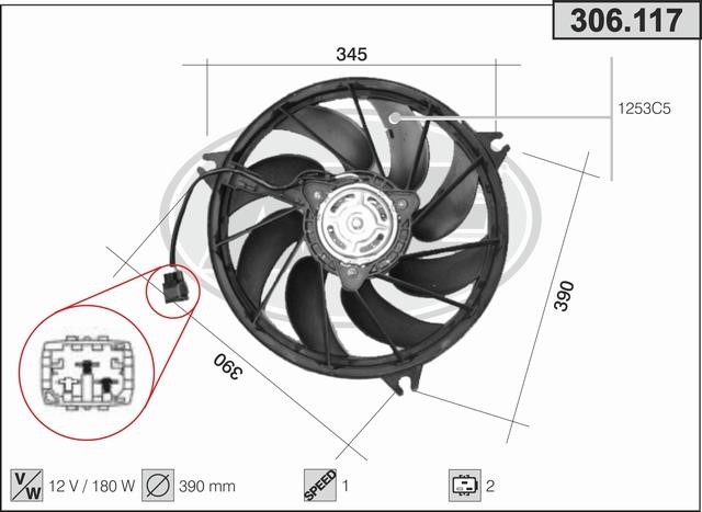 AHE 306.117 Вентилятор, система охолодження двигуна 306117: Купити в Україні - Добра ціна на EXIST.UA!