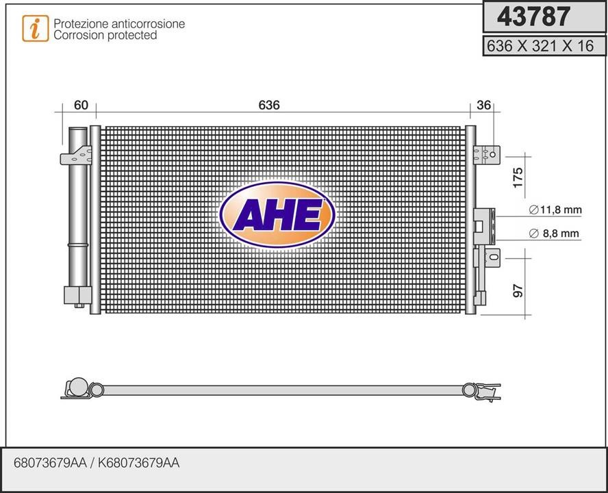 AHE 43787 Конденсатор 43787: Купити в Україні - Добра ціна на EXIST.UA!