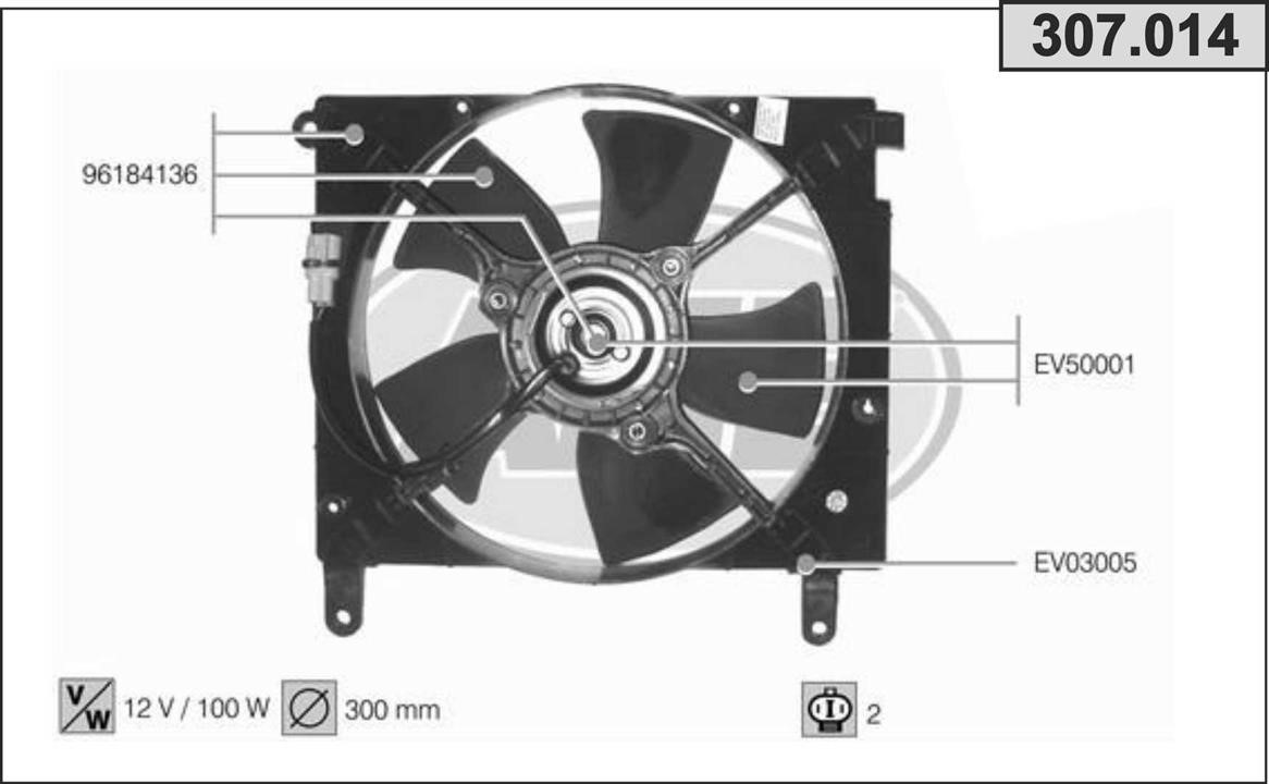 AHE 307.014 Вентилятор, система охолодження двигуна 307014: Купити в Україні - Добра ціна на EXIST.UA!
