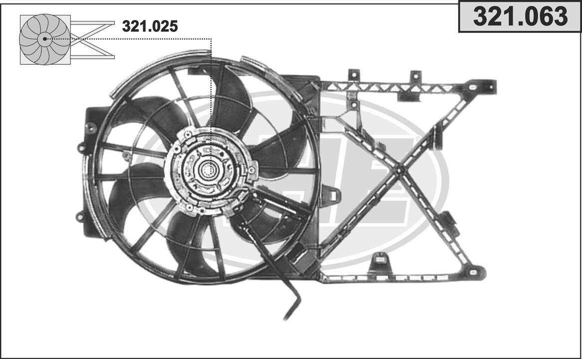 AHE 321.063 Вентилятор, система охолодження двигуна 321063: Купити в Україні - Добра ціна на EXIST.UA!