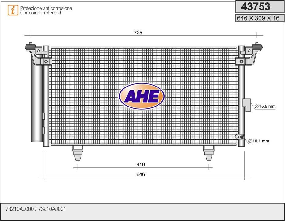 AHE 43753 Конденсатор 43753: Купити в Україні - Добра ціна на EXIST.UA!