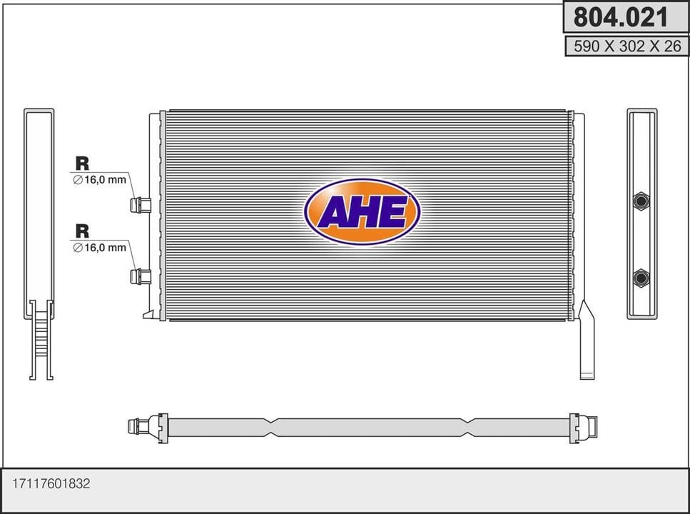 AHE 804.021 Охолоджувач оливи, моторна олива 804021: Купити в Україні - Добра ціна на EXIST.UA!
