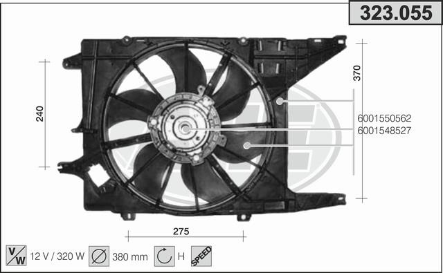 AHE 323.055 Вентилятор, система охолодження двигуна 323055: Купити в Україні - Добра ціна на EXIST.UA!