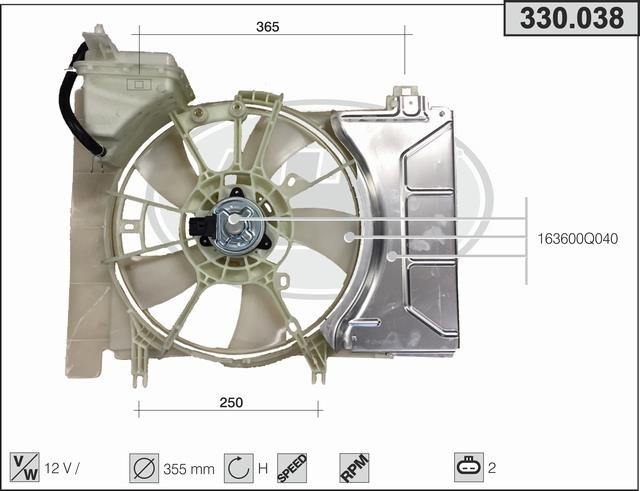 AHE 330.038 Вентилятор, система охолодження двигуна 330038: Купити в Україні - Добра ціна на EXIST.UA!