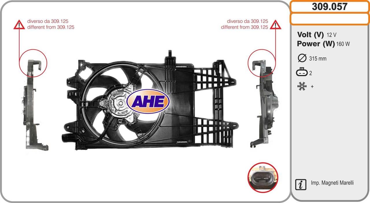 AHE 309.057 Вентилятор, система охолодження двигуна 309057: Купити в Україні - Добра ціна на EXIST.UA!