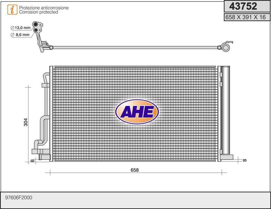 AHE 43752 Конденсатор 43752: Купити в Україні - Добра ціна на EXIST.UA!