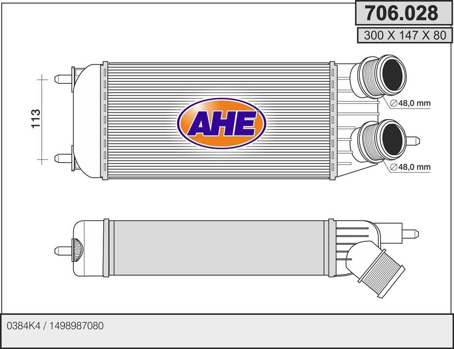 AHE 706.028 Охолоджувач наддувального повітря 706028: Купити в Україні - Добра ціна на EXIST.UA!