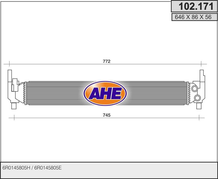AHE 102.171 Радіатор, система охолодження двигуна 102171: Приваблива ціна - Купити в Україні на EXIST.UA!