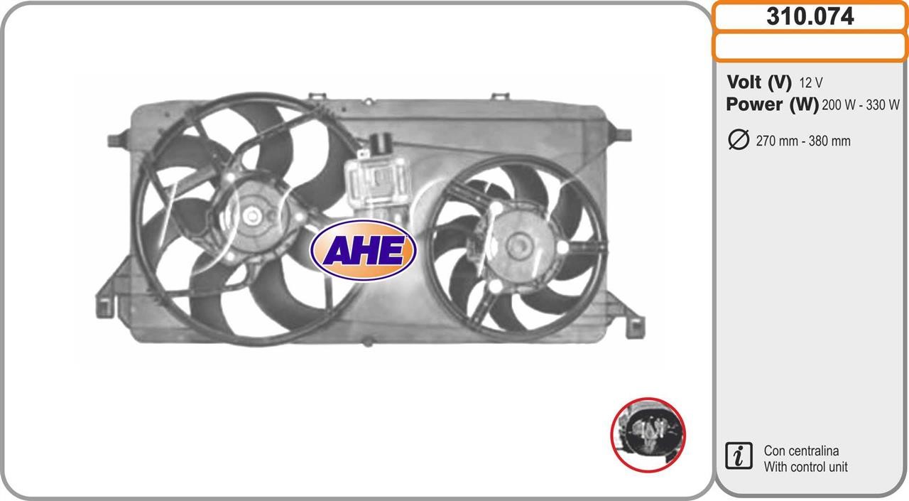 AHE 310.074 Вентилятор радіатора охолодження 310074: Купити в Україні - Добра ціна на EXIST.UA!
