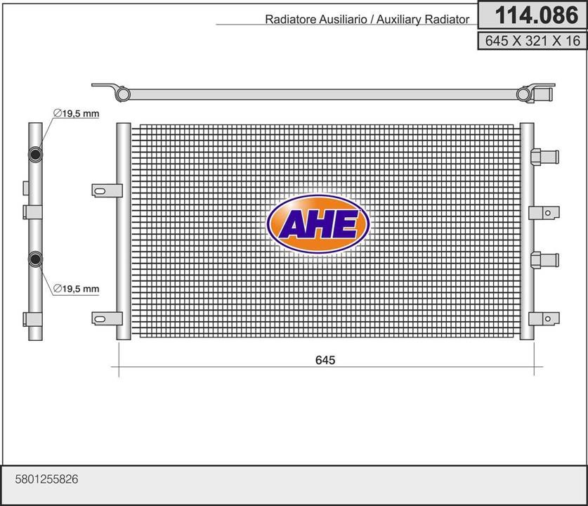 AHE 114.086 Радіатор, система охолодження двигуна 114086: Купити в Україні - Добра ціна на EXIST.UA!