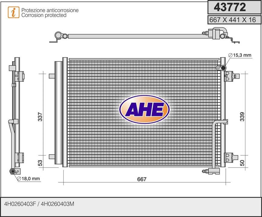 AHE 43772 Конденсатор 43772: Купити в Україні - Добра ціна на EXIST.UA!