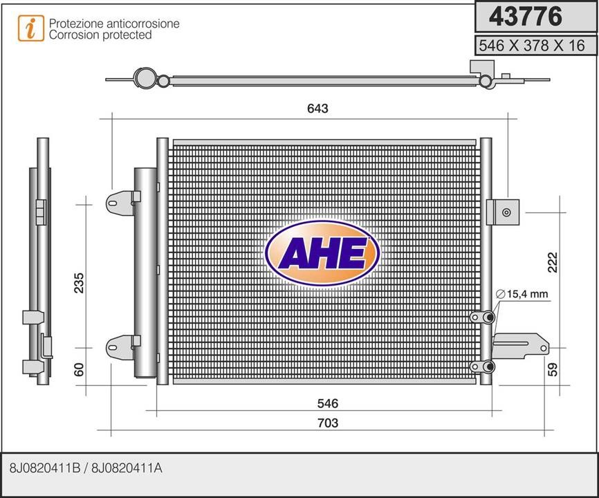 AHE 43776 Конденсатор 43776: Приваблива ціна - Купити в Україні на EXIST.UA!