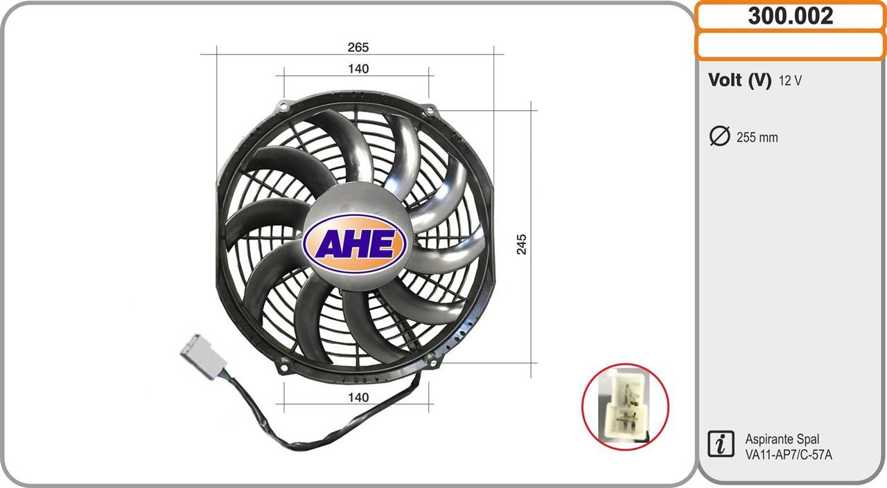 AHE 300.002 Вентилятор радіатора охолодження 300002: Купити в Україні - Добра ціна на EXIST.UA!