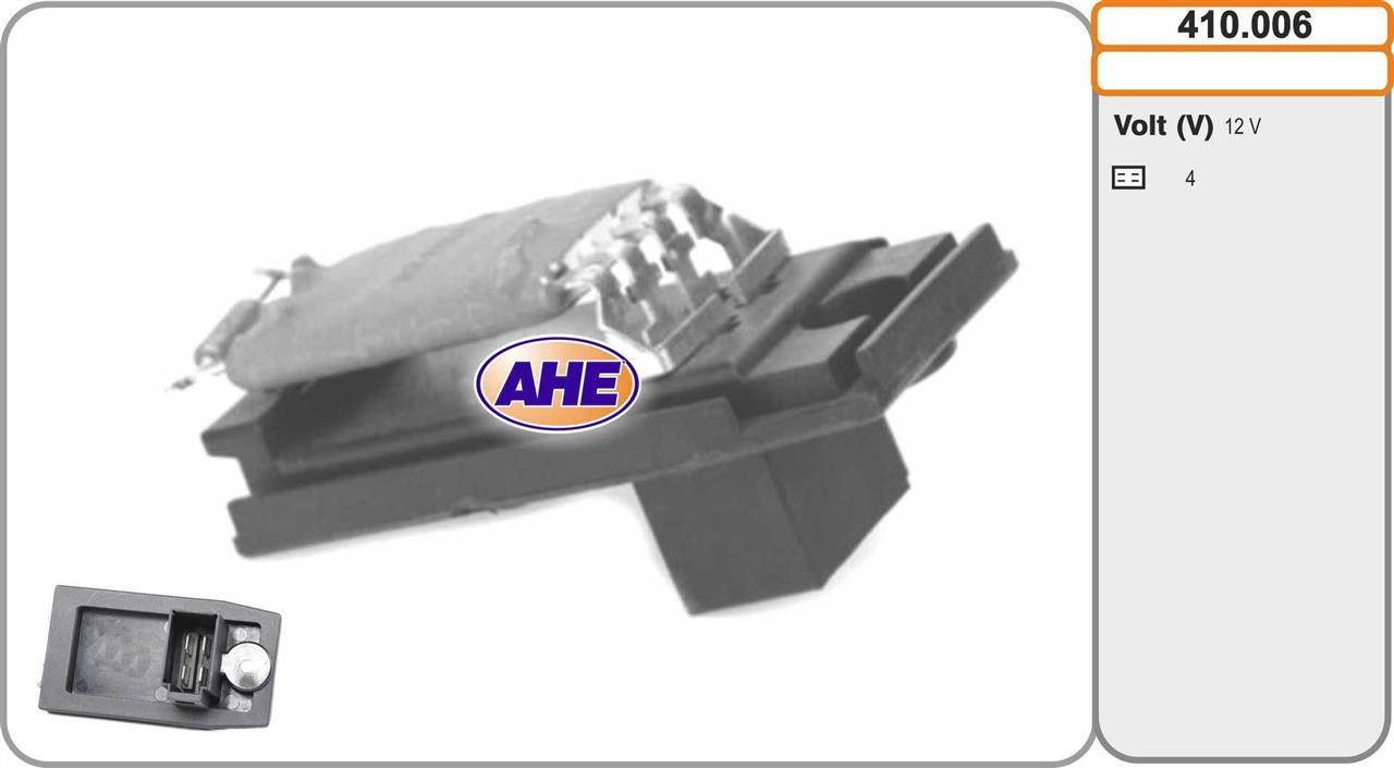 AHE 410.006 Додатковий резистор, електродвигун вентилятора радіатора 410006: Купити в Україні - Добра ціна на EXIST.UA!