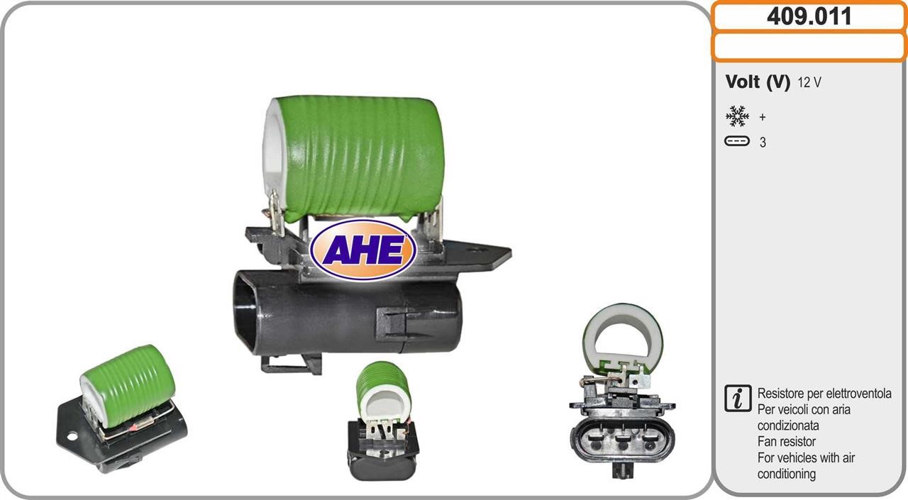 AHE 409.011 Додатковий резистор, електродвигун вентилятора радіатора 409011: Купити в Україні - Добра ціна на EXIST.UA!