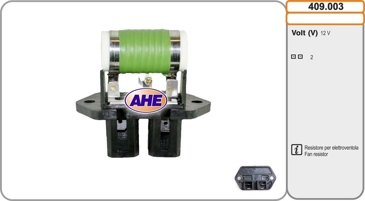 AHE 409.003 Додатковий резистор, електродвигун вентилятора радіатора 409003: Купити в Україні - Добра ціна на EXIST.UA!