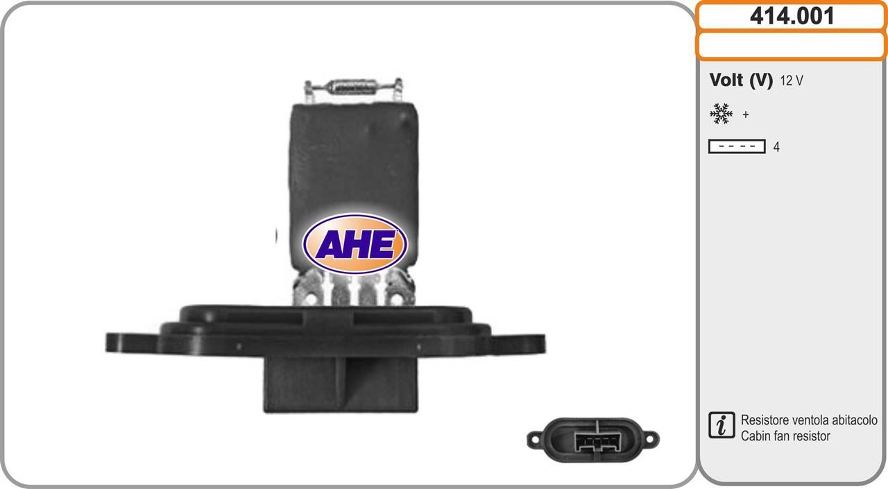 AHE 414.001 Додатковий резистор, електродвигун вентилятора радіатора 414001: Купити в Україні - Добра ціна на EXIST.UA!
