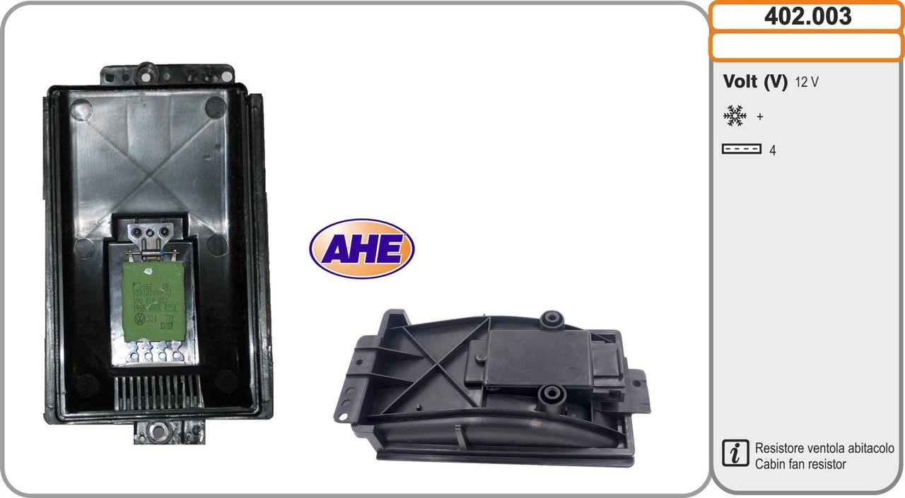 AHE 402.003 Додатковий резистор, електродвигун вентилятора радіатора 402003: Купити в Україні - Добра ціна на EXIST.UA!
