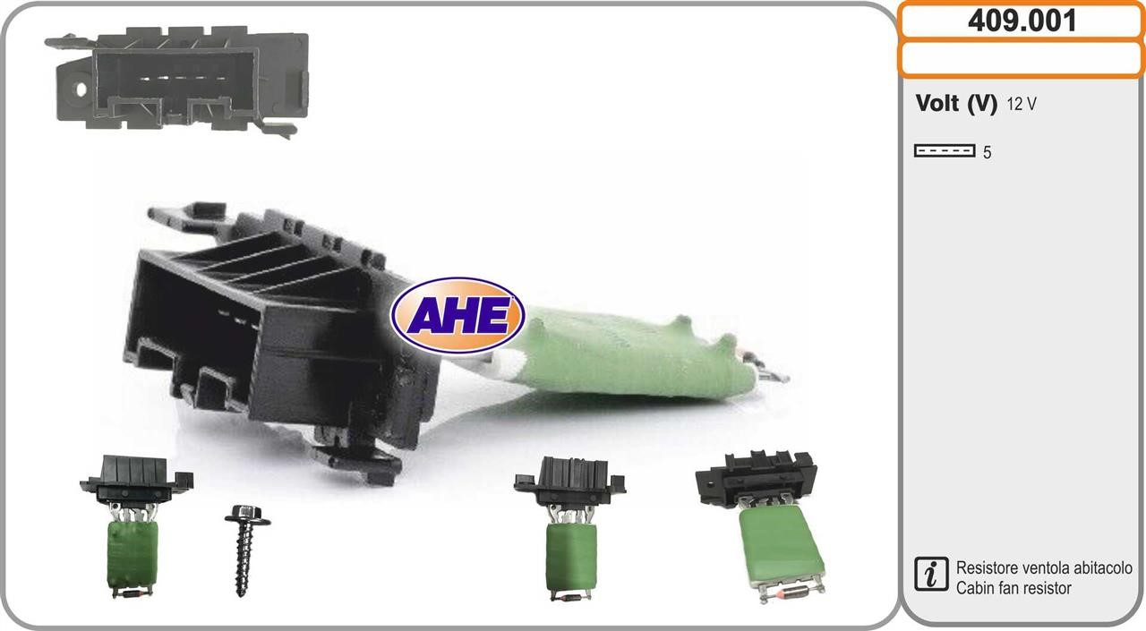 AHE 409.001 Додатковий резистор, електродвигун вентилятора радіатора 409001: Приваблива ціна - Купити в Україні на EXIST.UA!