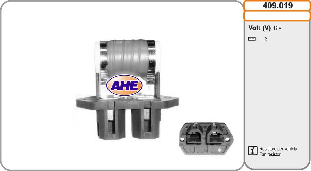 AHE 409.019 Додатковий резистор, електродвигун вентилятора радіатора 409019: Купити в Україні - Добра ціна на EXIST.UA!
