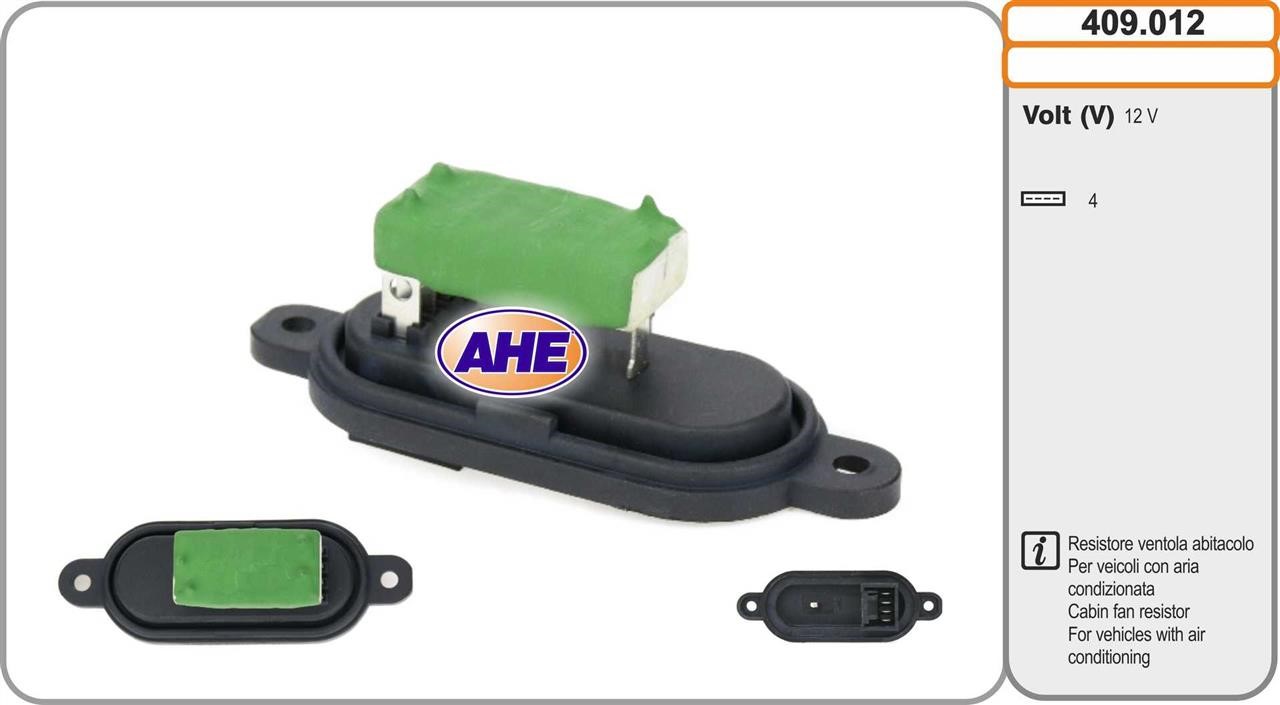 AHE 409.012 Додатковий резистор, електродвигун вентилятора радіатора 409012: Купити в Україні - Добра ціна на EXIST.UA!