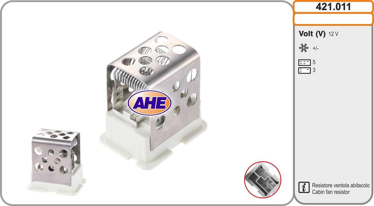 AHE 421.011 Додатковий резистор, електродвигун вентилятора радіатора 421011: Купити в Україні - Добра ціна на EXIST.UA!