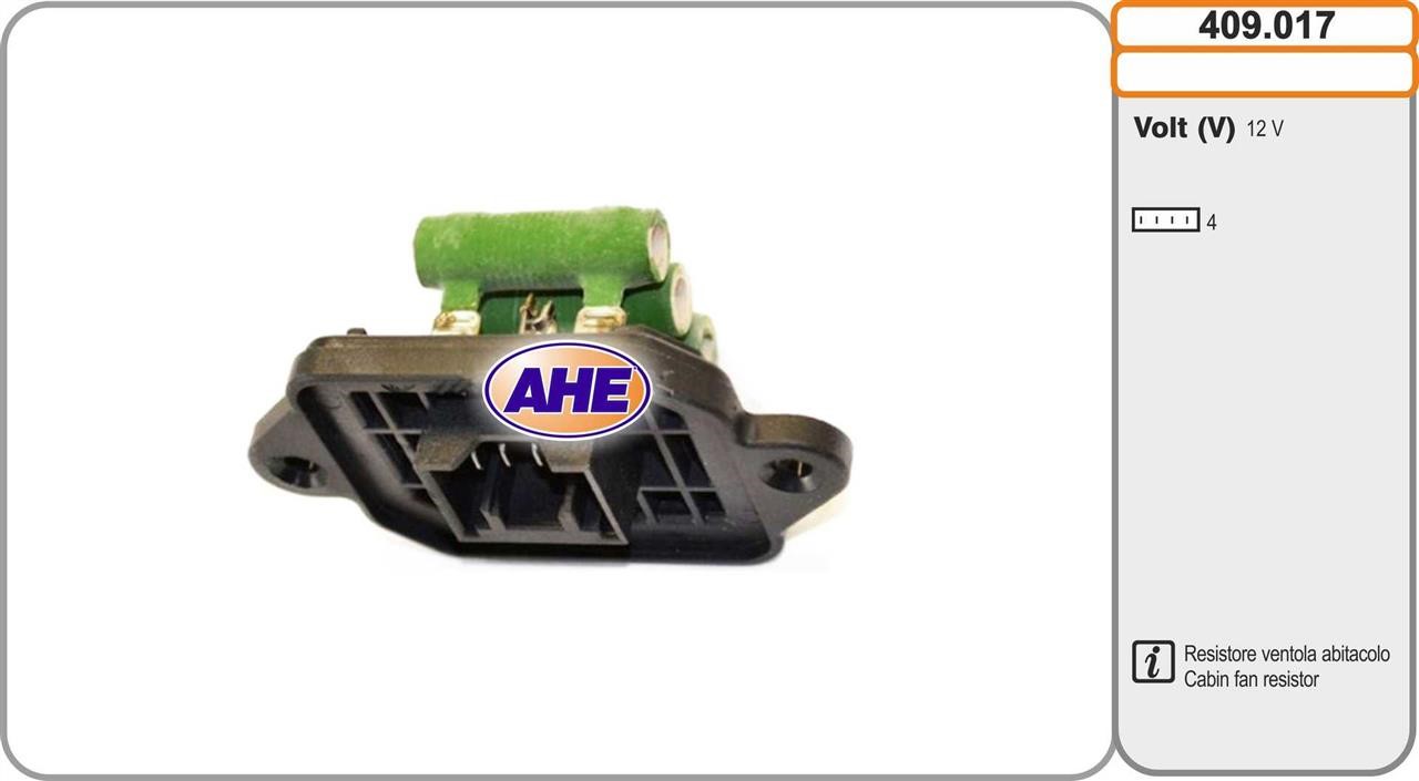 AHE 409.017 Додатковий резистор, електродвигун вентилятора радіатора 409017: Купити в Україні - Добра ціна на EXIST.UA!