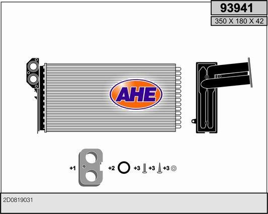 AHE 93941 Радіатор опалювача салону 93941: Купити в Україні - Добра ціна на EXIST.UA!
