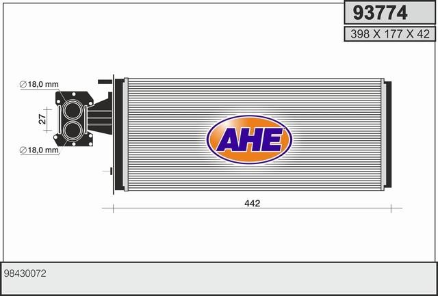 AHE 93774 Радіатор опалювача салону 93774: Купити в Україні - Добра ціна на EXIST.UA!