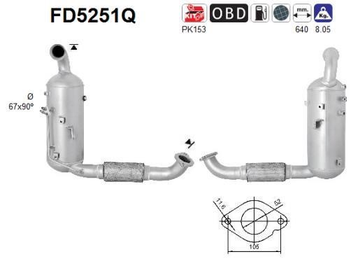 As FD5251Q Протисажний/пиловий фільтр, система відведення ВГ FD5251Q: Купити в Україні - Добра ціна на EXIST.UA!