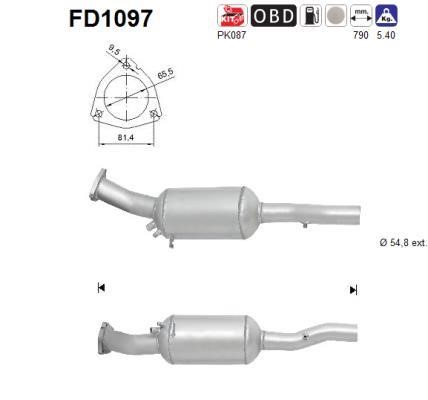 As FD1097 Протисажний/пиловий фільтр, система відведення ВГ FD1097: Купити в Україні - Добра ціна на EXIST.UA!