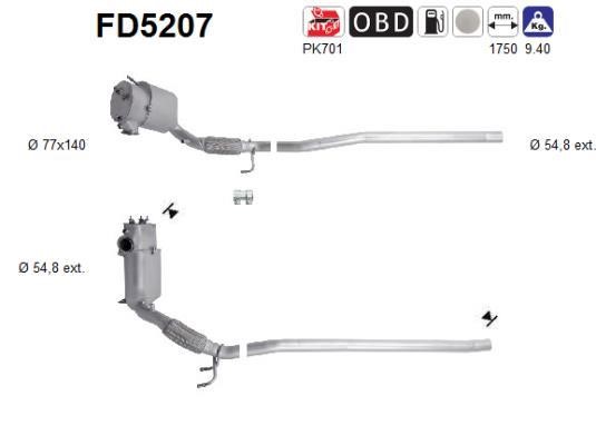 As FD5207 Протисажний/пиловий фільтр, система відведення ВГ FD5207: Купити в Україні - Добра ціна на EXIST.UA!