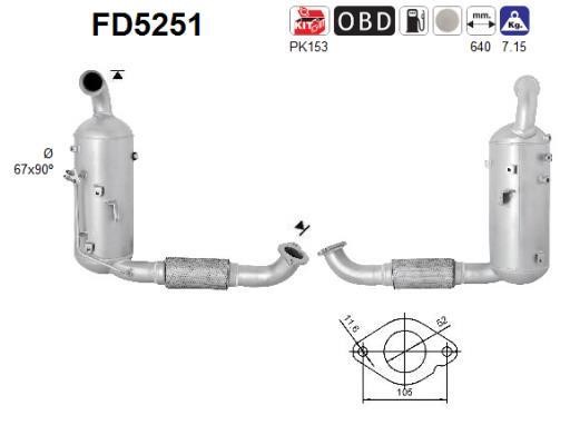 As FD5251 Протисажний/пиловий фільтр, система відведення ВГ FD5251: Купити в Україні - Добра ціна на EXIST.UA!