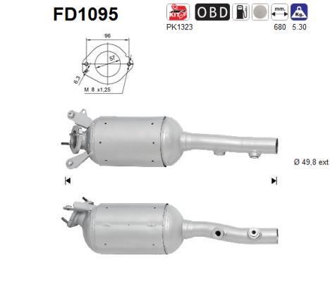 As FD1095 Протисажний/пиловий фільтр, система відведення ВГ FD1095: Купити в Україні - Добра ціна на EXIST.UA!