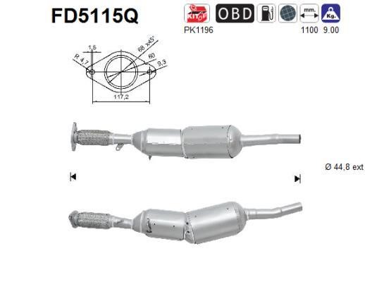 As FD5115Q Протисажний/пиловий фільтр, система відведення ВГ FD5115Q: Купити в Україні - Добра ціна на EXIST.UA!
