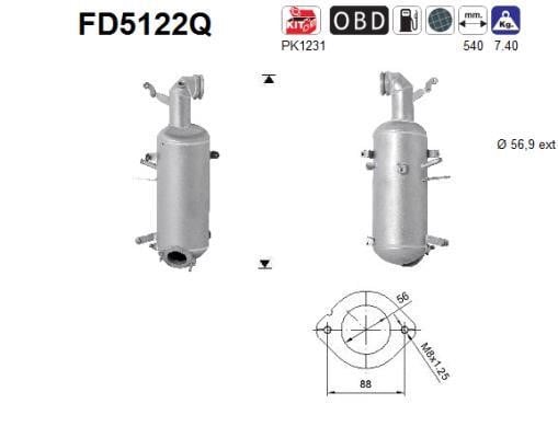 As FD5122Q Протисажний/пиловий фільтр, система відведення ВГ FD5122Q: Купити в Україні - Добра ціна на EXIST.UA!