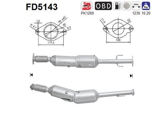 As FD5143 Протисажний/пиловий фільтр, система відведення ВГ FD5143: Купити в Україні - Добра ціна на EXIST.UA!