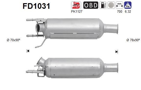 As FD1031 Фільтр сажевий DPF FD1031: Купити в Україні - Добра ціна на EXIST.UA!