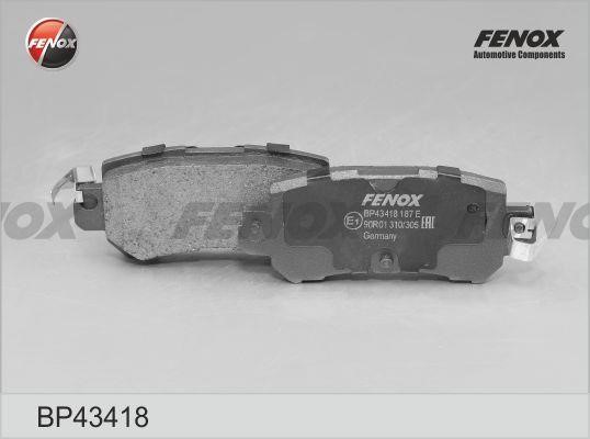 Fenox BP43418 Гальмівні колодки, комплект BP43418: Купити в Україні - Добра ціна на EXIST.UA!