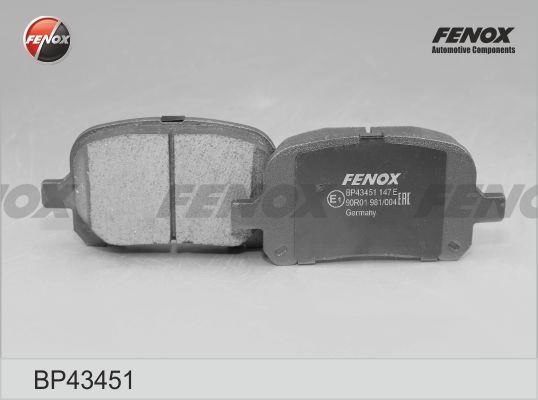 Fenox BP43451 Гальмівні колодки, комплект BP43451: Купити в Україні - Добра ціна на EXIST.UA!