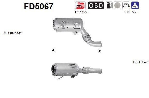As FD5067 Фільтр сажевий DPF FD5067: Купити в Україні - Добра ціна на EXIST.UA!