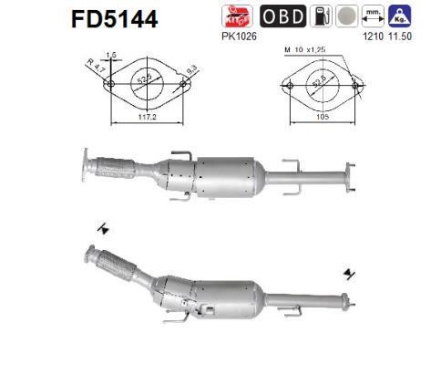 As FD5144 Протисажний/пиловий фільтр, система відведення ВГ FD5144: Купити в Україні - Добра ціна на EXIST.UA!