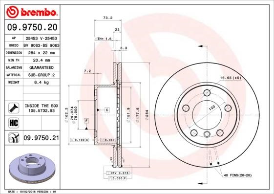 AP (Brembo) 25453V Диск гальмівний 25453V: Купити в Україні - Добра ціна на EXIST.UA!