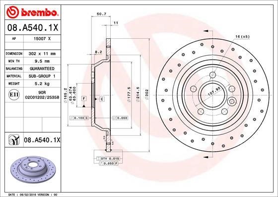 AP (Brembo) 15007 X Гальмівний диск 15007X: Купити в Україні - Добра ціна на EXIST.UA!
