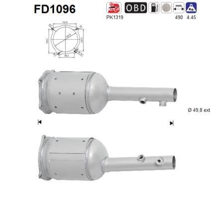 As FD1096 Протисажний/пиловий фільтр, система відведення ВГ FD1096: Приваблива ціна - Купити в Україні на EXIST.UA!
