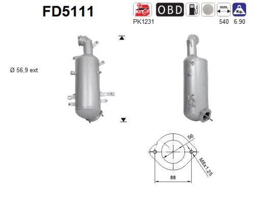 As FD5111 Протисажний/пиловий фільтр, система відведення ВГ FD5111: Купити в Україні - Добра ціна на EXIST.UA!